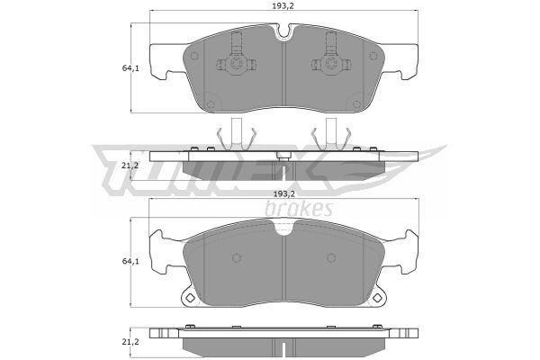 TOMEX BRAKES Piduriklotsi komplekt,ketaspidur TX 19-28